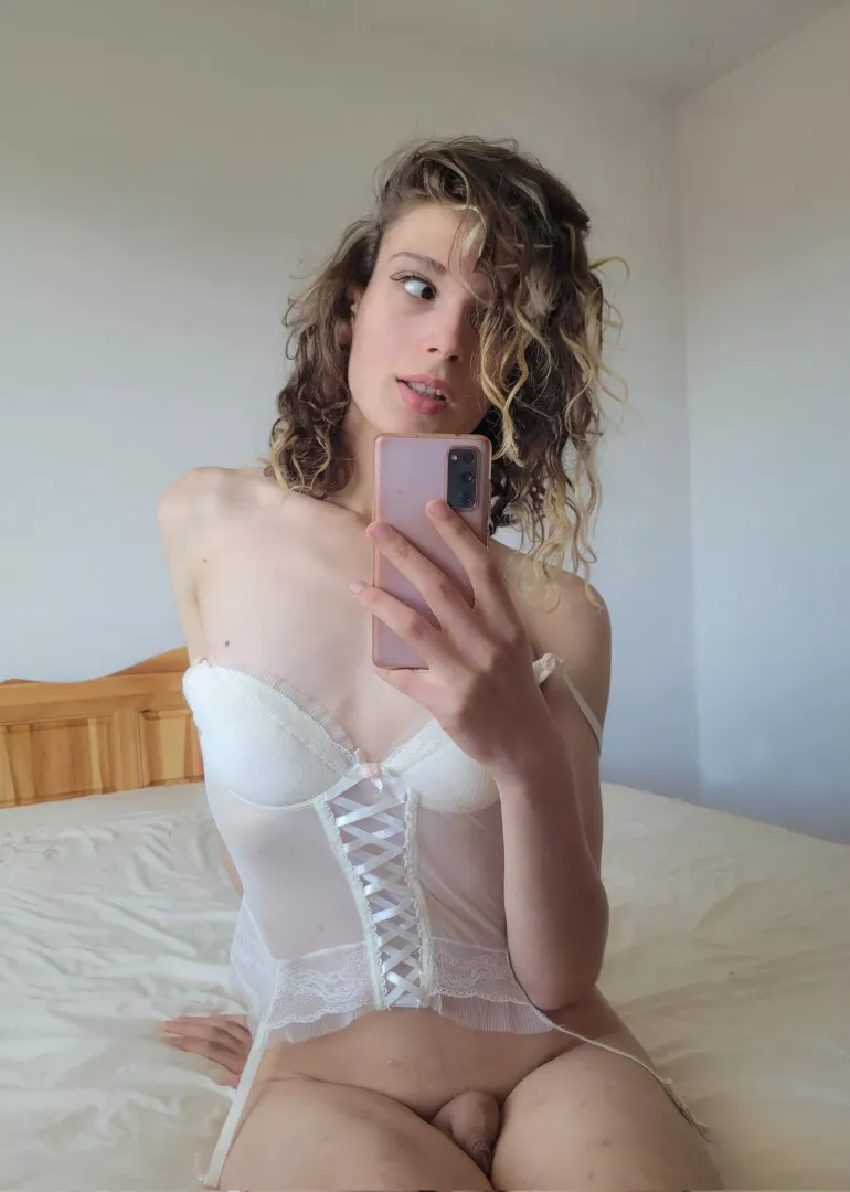 Would you take this thing off me and fuck me on the bed if I asked politely? 💕😇