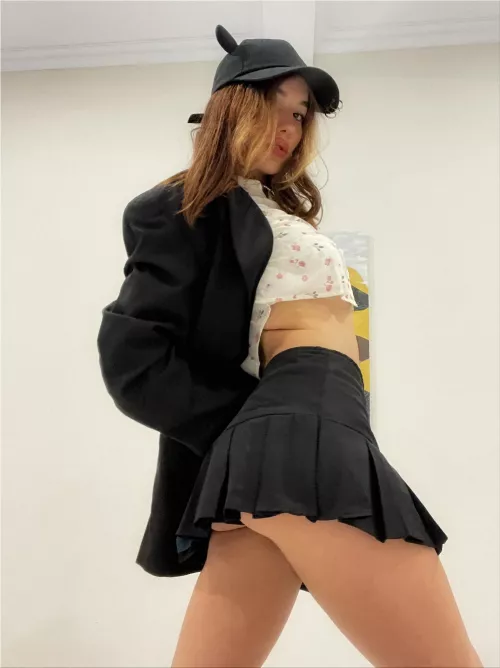 Would you try to look between my legs if I would sit at school? PS: I don't have any panties on..