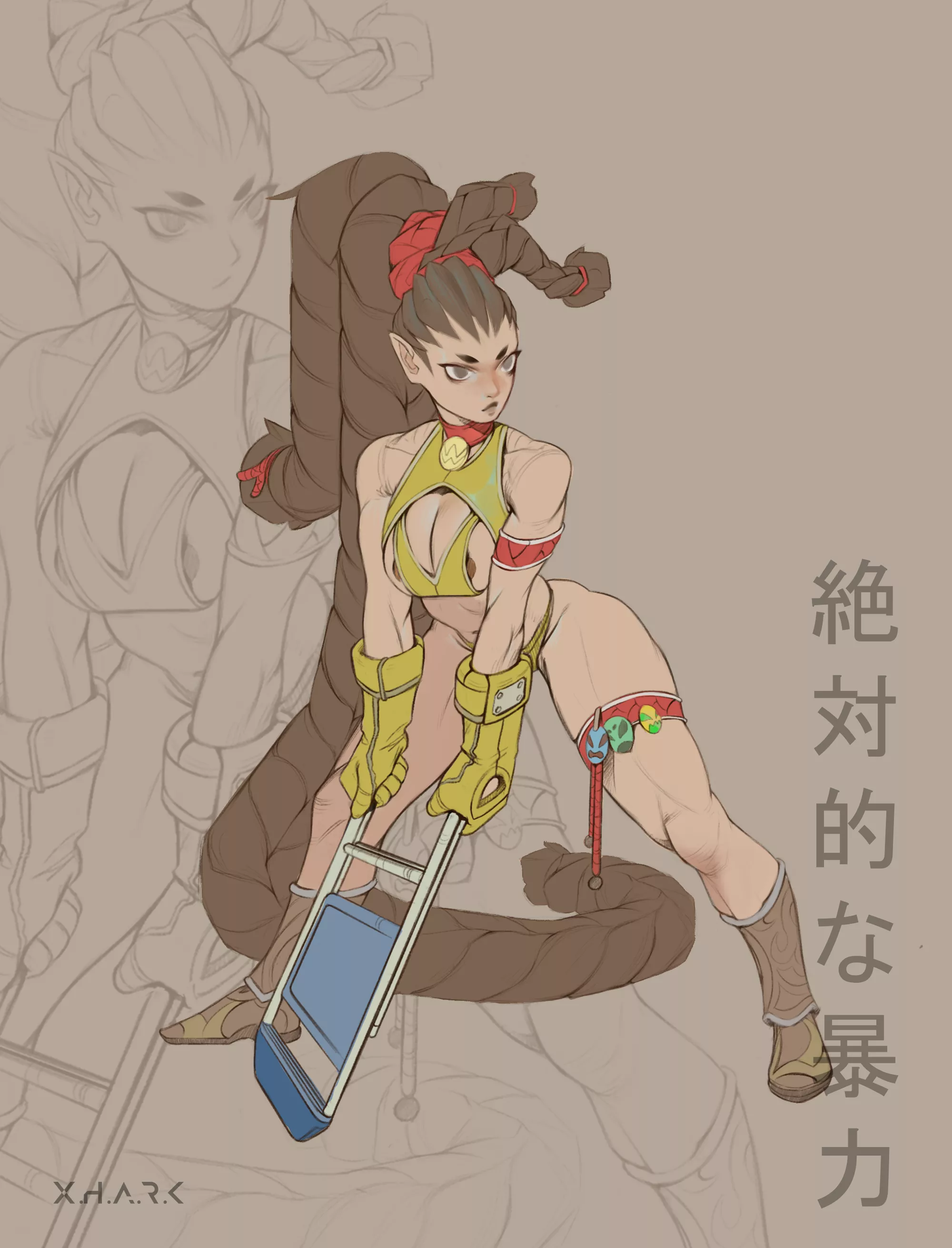 Wrestler girl, art by me [Original]