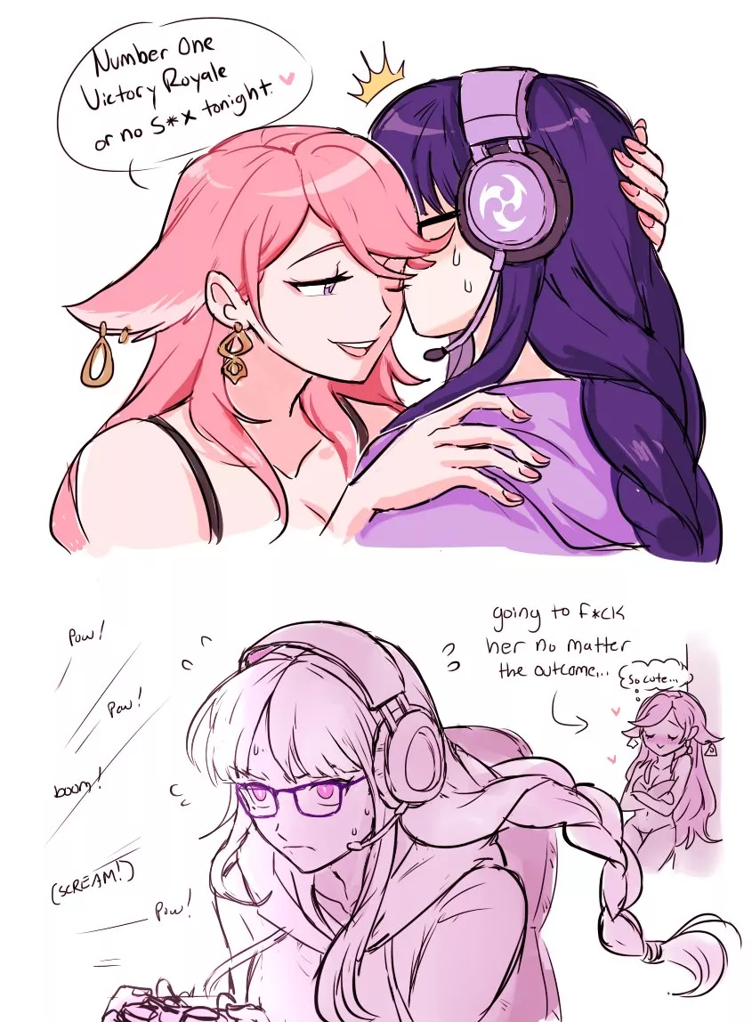 Yae x Raiden [Genshin Impact] (By dash @dashsdoodles)