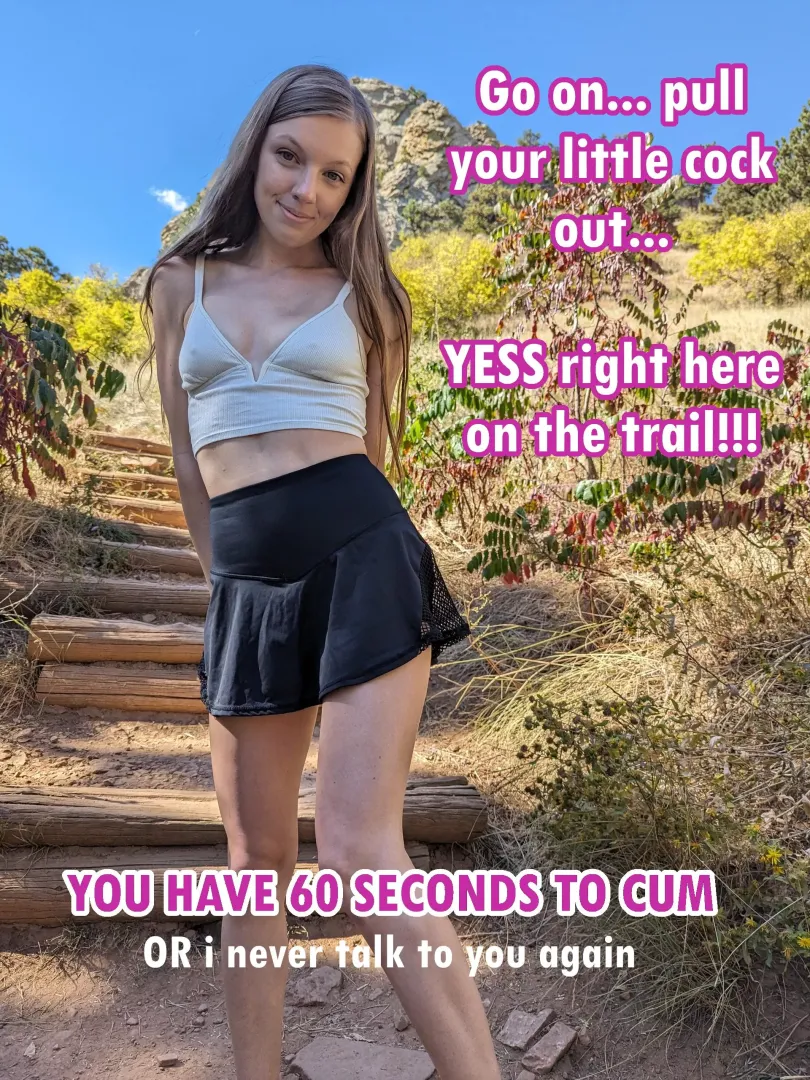 you better get to work! time is running out!