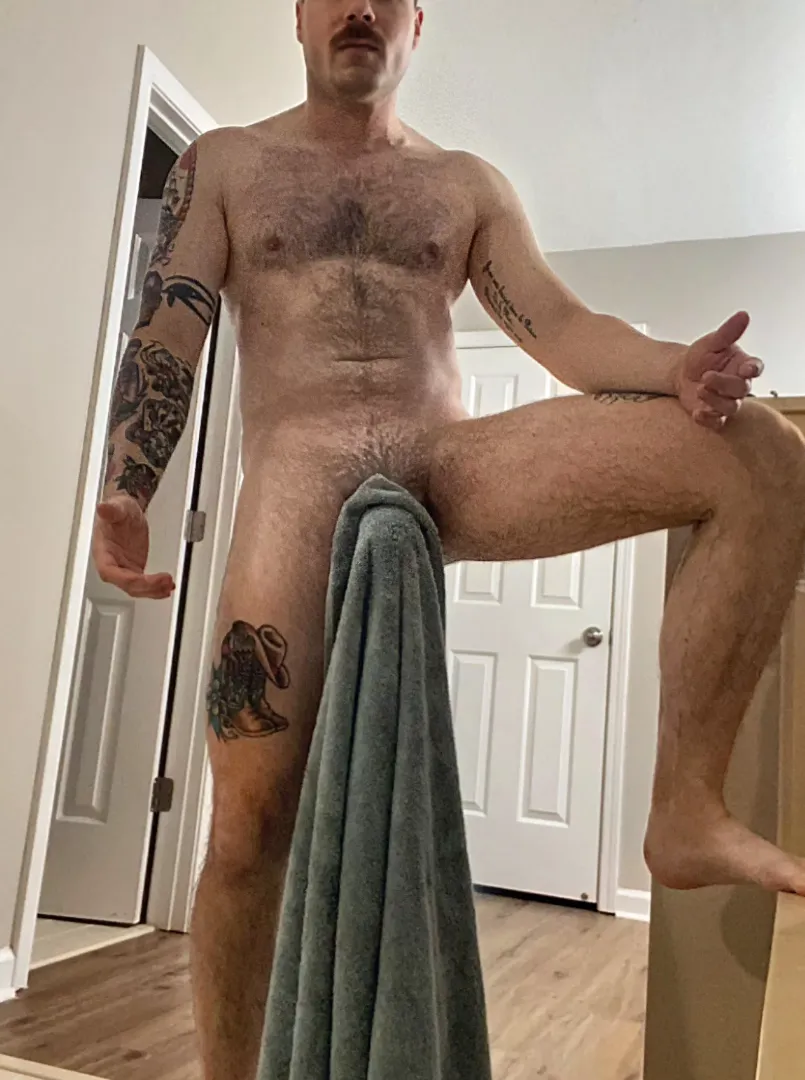 You know, if you take off this towel, you’re obligated to keep it rock hard. Tactics? 