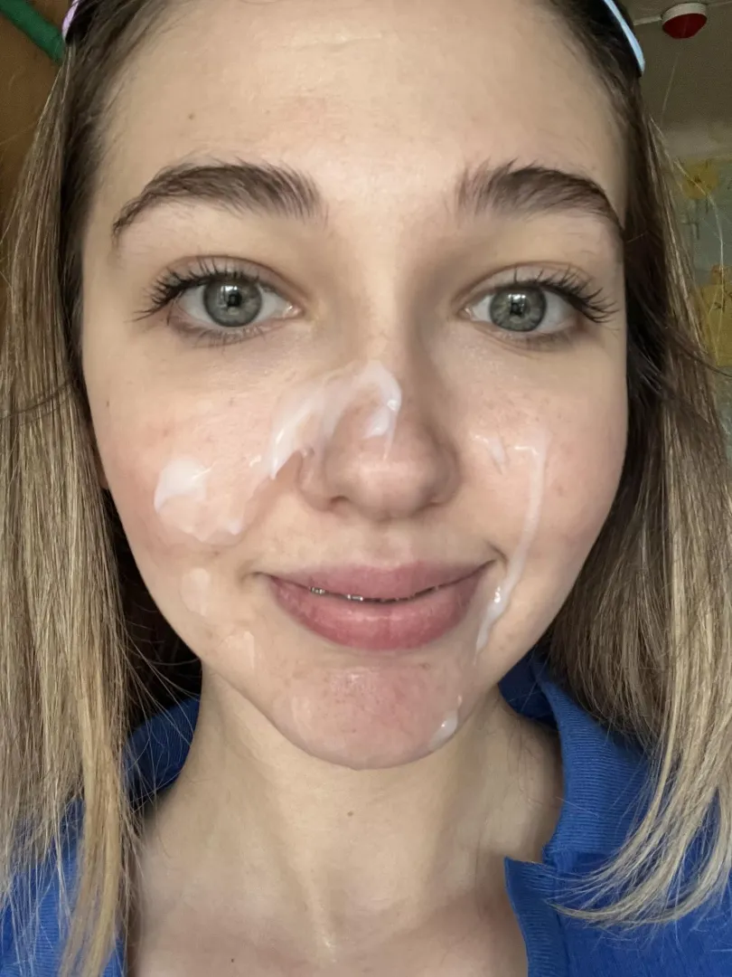 You need to cum on my face so I can smile.