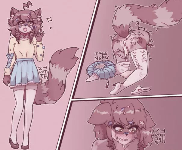 You notice the popular girl from college is stuck so you take the chamce to use her as you please