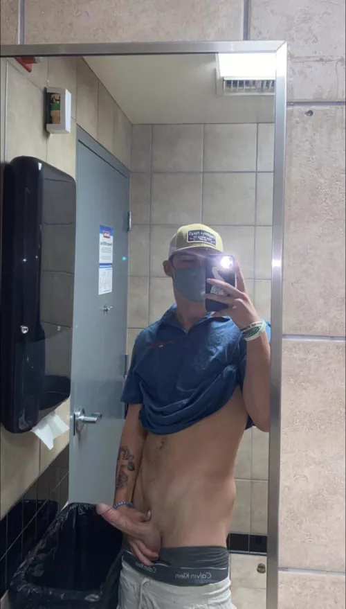 You walk in the bathroom and see this big dick of mine, wyd?