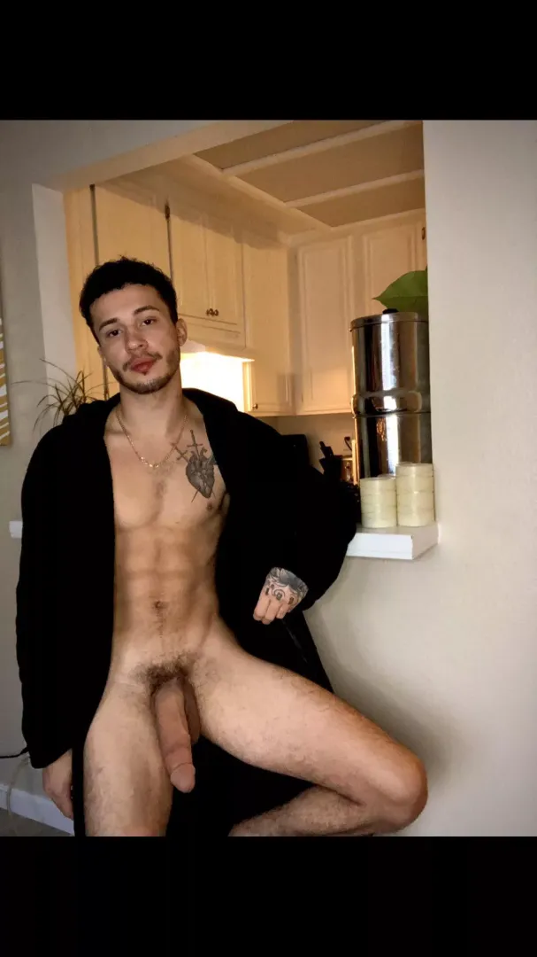 You walk in the room and my robe falls open and you notice I’m cut…what would you say?