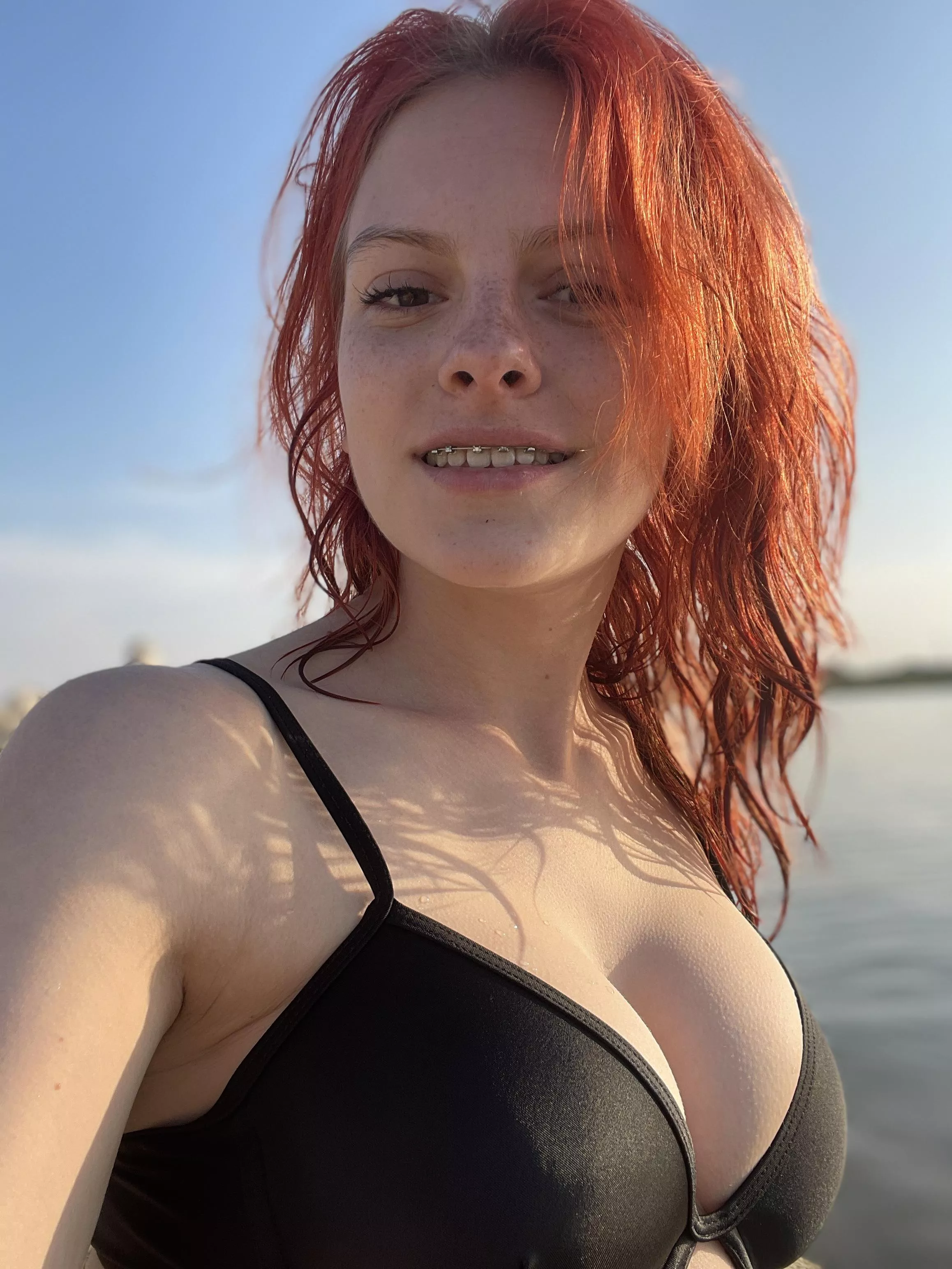 Your cock would look great between my boobs and your cum on my freckled face