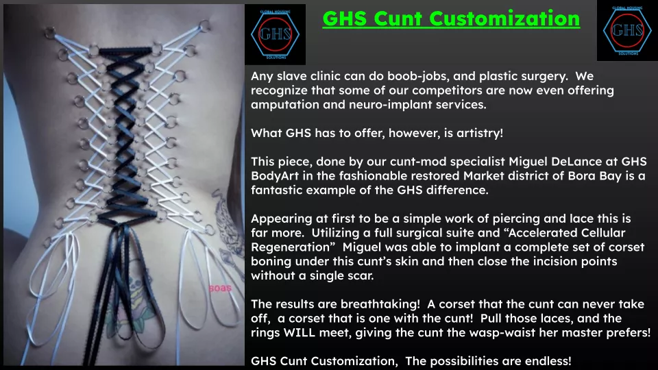 Your Cunt is a Canvas. Let GHS turn her into art!