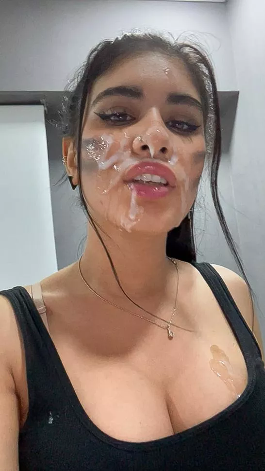 your favorite brunette full of cum
