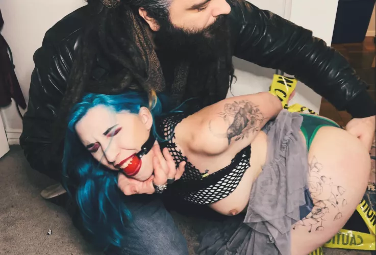 Your girlfriend getting a vibrator shoved up her ass by your bully. He did you the courtesy of sending you this Polaroid so you can savor the memory