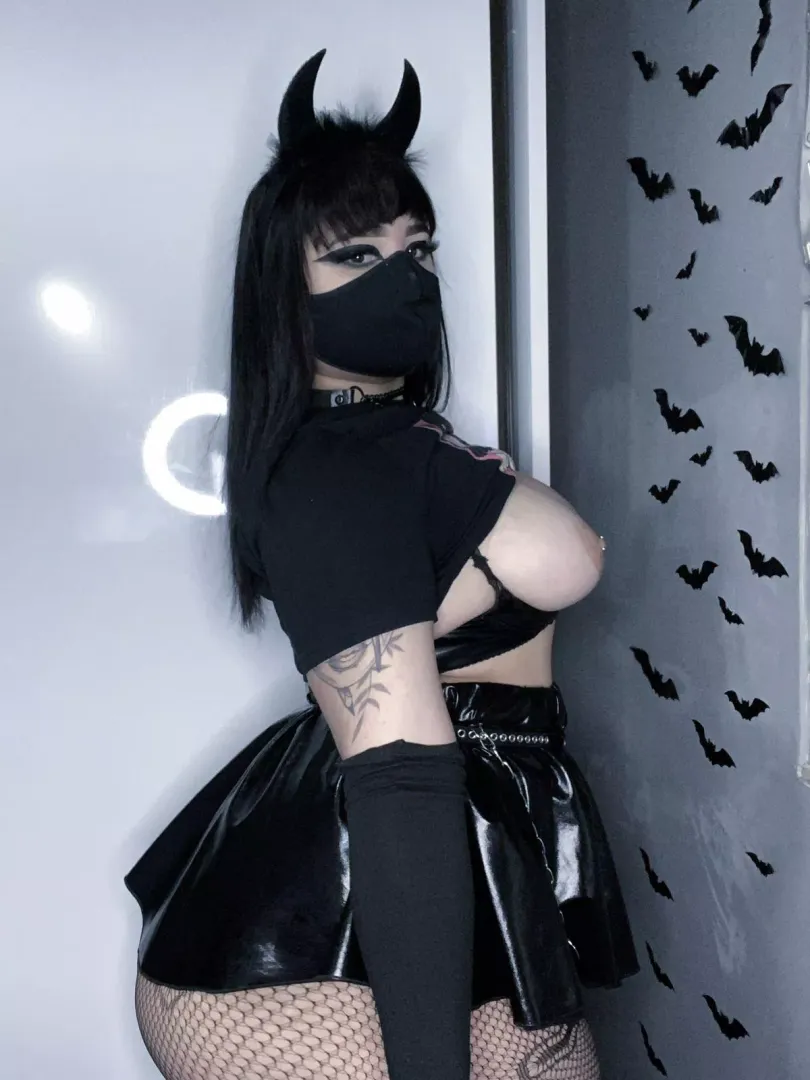 Your goth girl needs some hard stick to ride