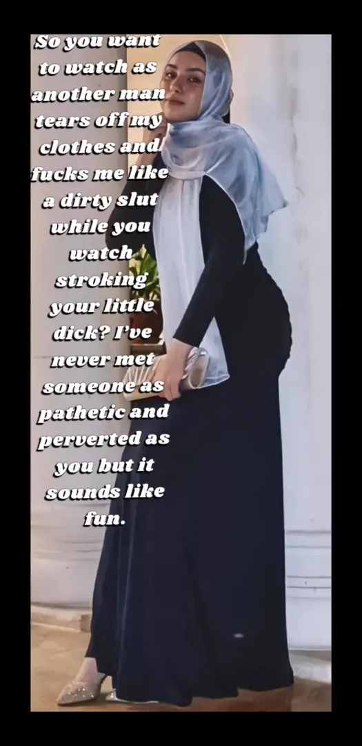 Your Hijabi Arab wife knows how much you want to see another man fuck her...