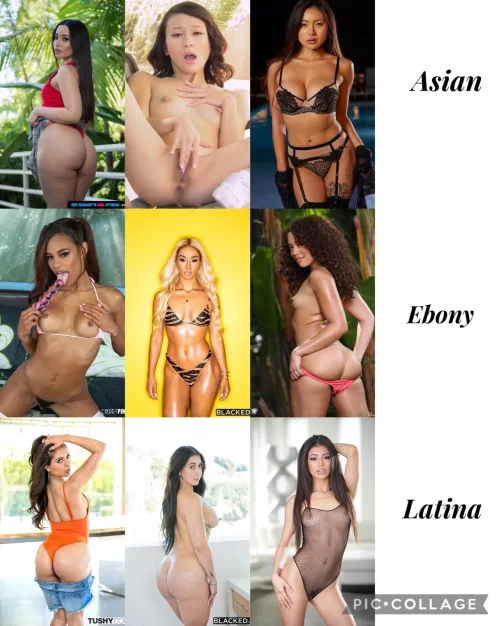 Your Interracial 4some. Pick 1 from each Row. Bonus: Pick the best row. [Aria Lee] [Jasmine Grey] [Rae Lil Black] [ Scarlit Scandal] [Teanna Trump] [Willow Ryder] [Jynx Maze] [Valerie Kay] [Veronica Rodriguez]