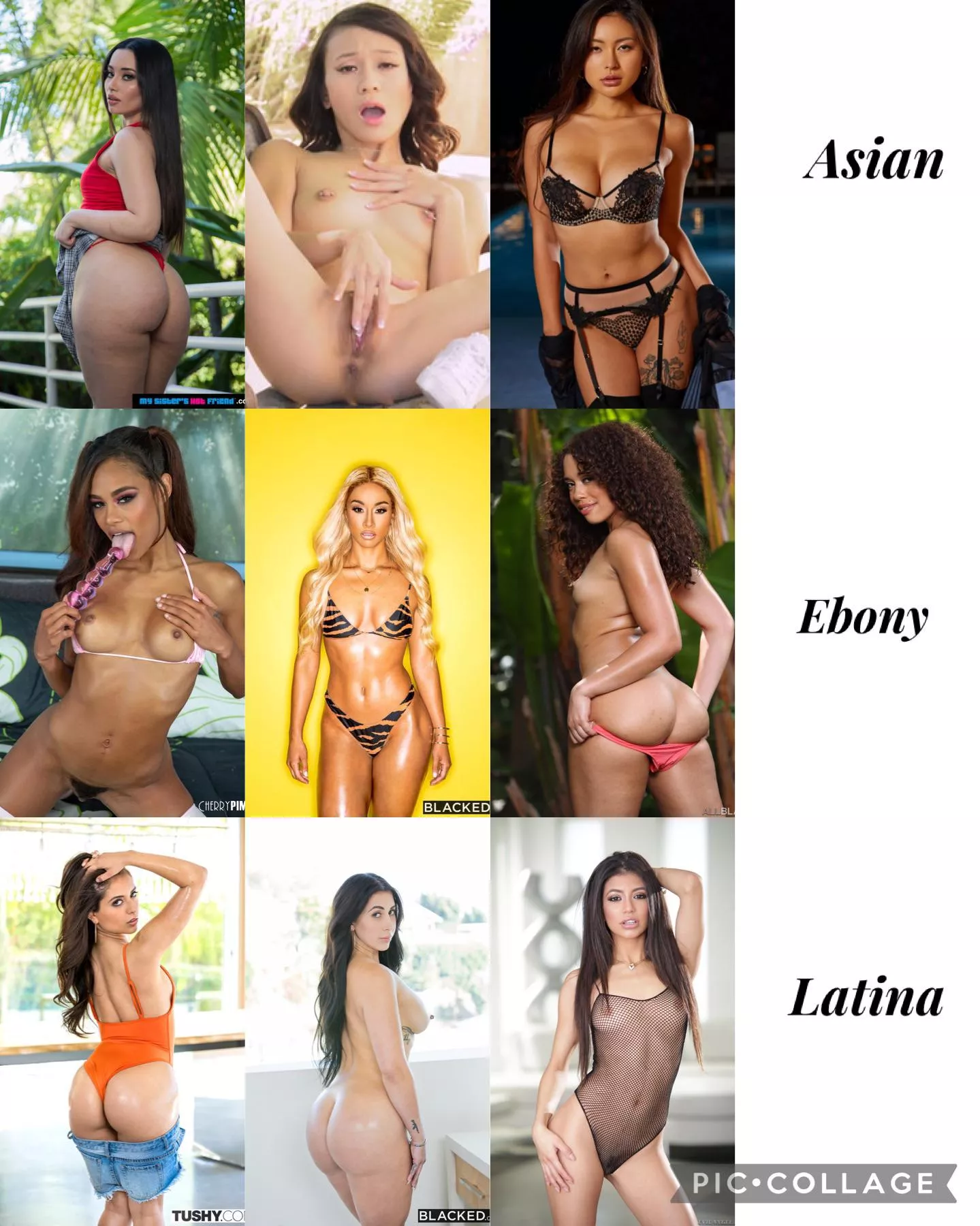 Your Interracial 4some. Pick 1 from each Row. Bonus: Pick the best row. [Aria Lee] [Jasmine Grey] [Rae Lil Black] [ Scarlit Scandal] [Teanna Trump] [Willow Ryder] [Jynx Maze] [Valerie Kay] [Veronica Rodriguez]