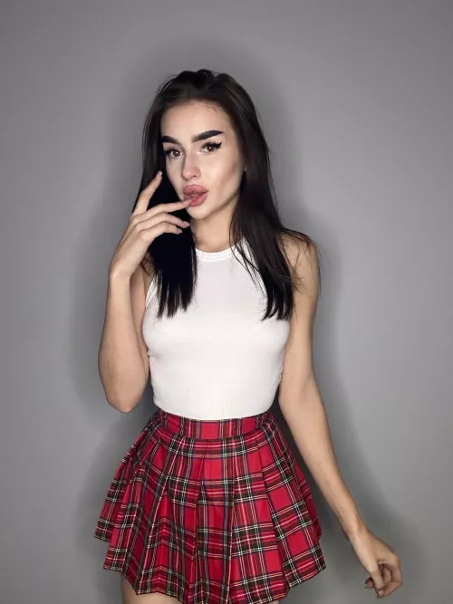 Your schoolgirl ready to answer some questions
