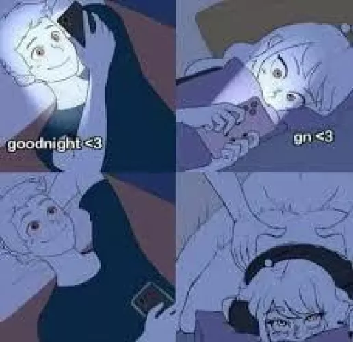 You’re goodnight vs her goodnight. Had this happen to me irl