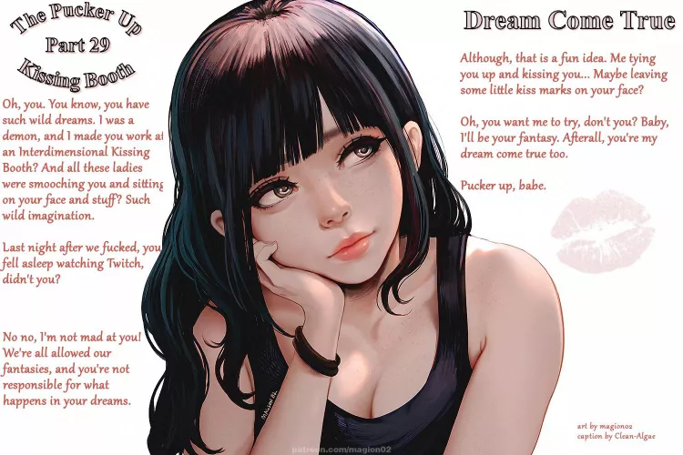 You’re Her Dream Come True [gentle femdom] [gender neutral pov] [meta?] [wholesome] [The Kissing Booth, Part 29]