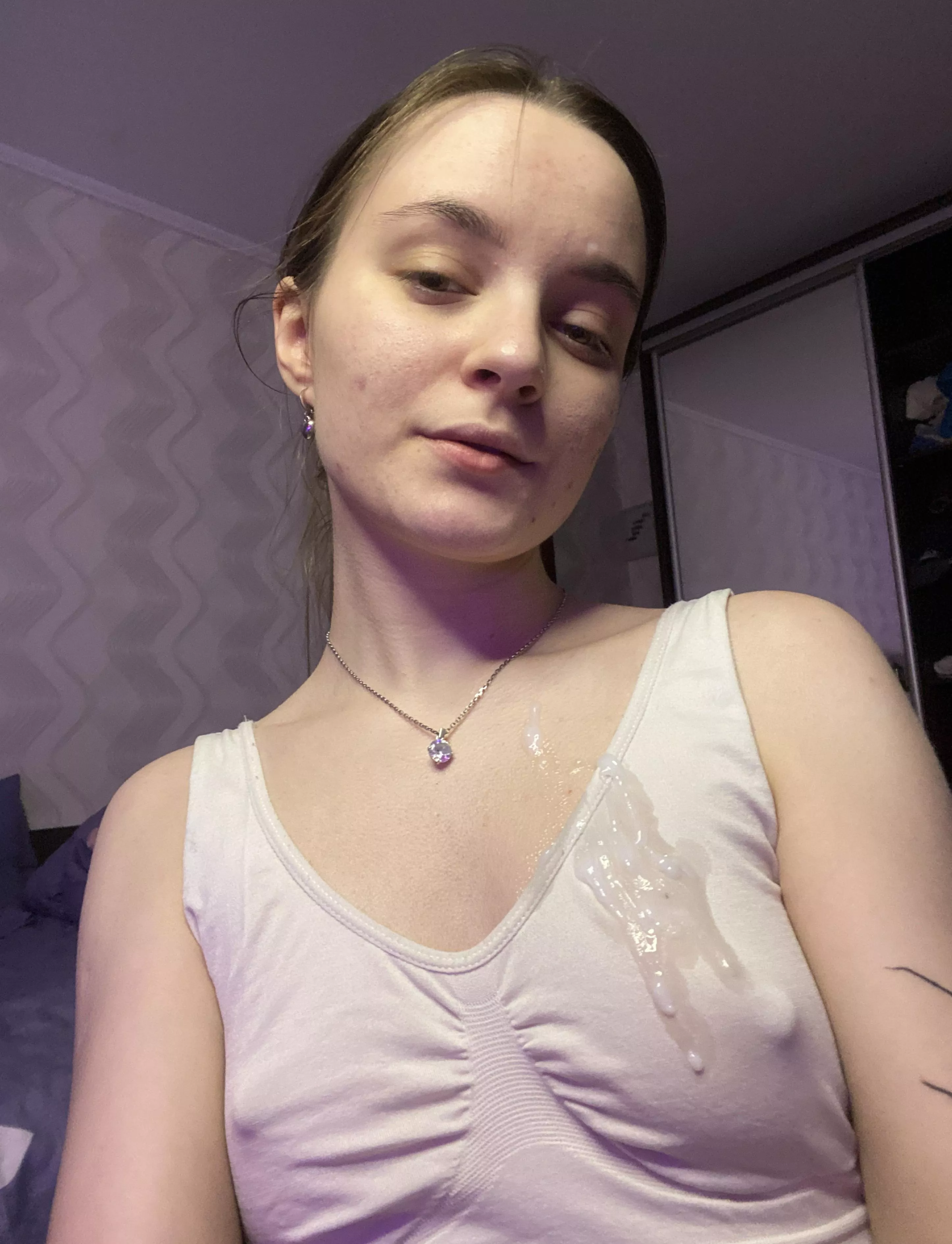 You’re welcome to cum over, but I have one rule: you have to touch all of my body
