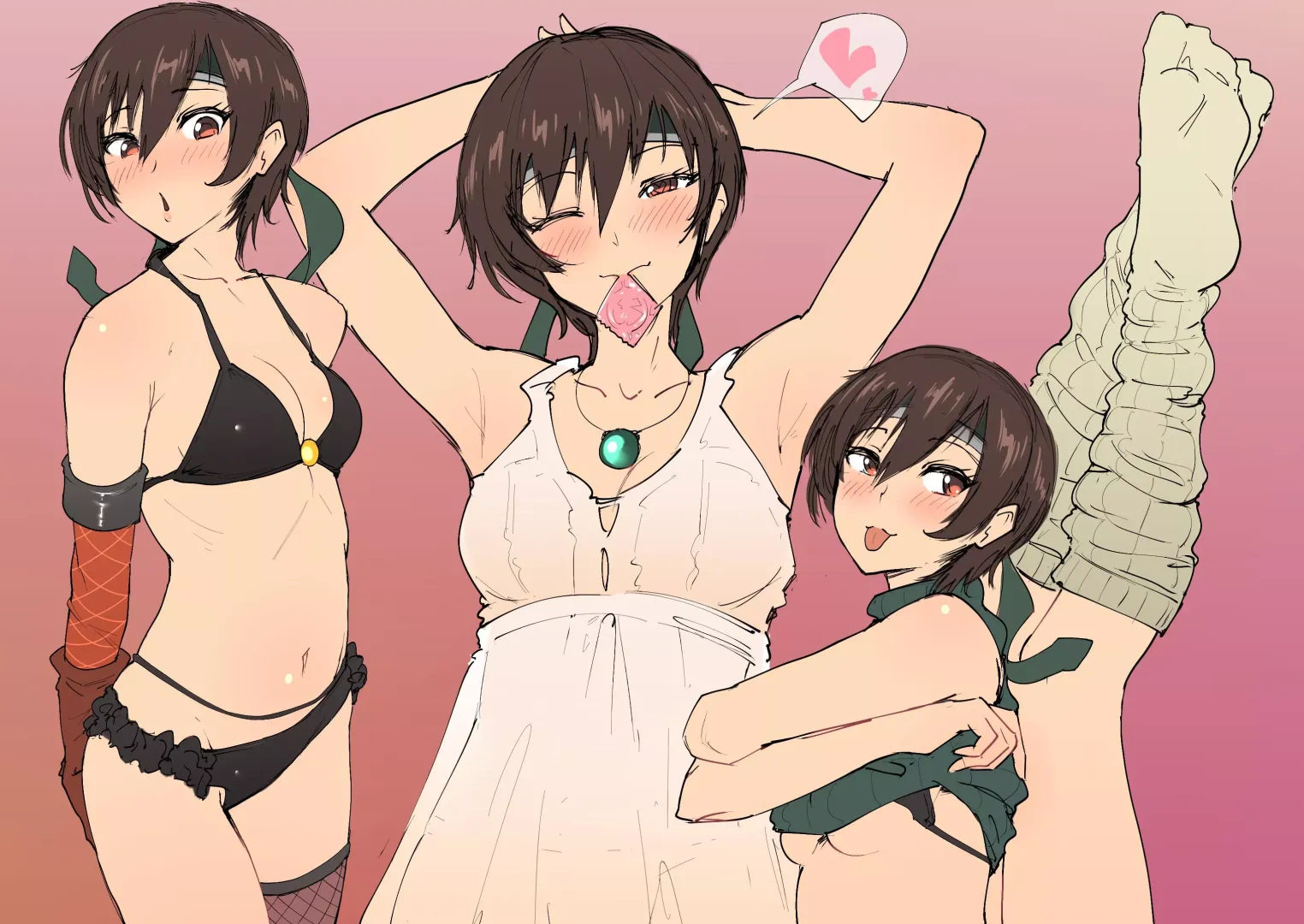 Yuffie Kisaragi ready for bed (lendleBF) (valtor) [Final Fantasy 7]