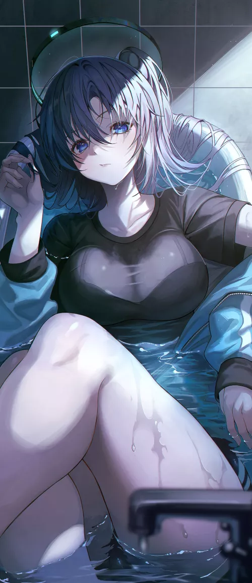 Yuuka in bathtub