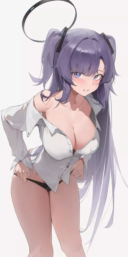 Yuuka in shirt [Blue Archive]