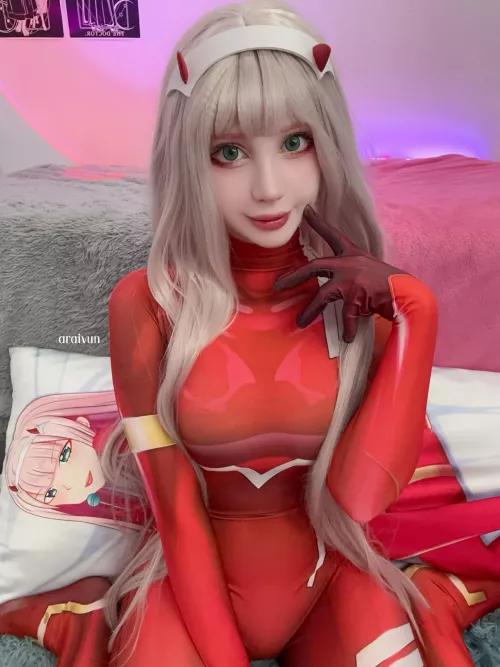 Zero Two in plugsuit cosplay by me