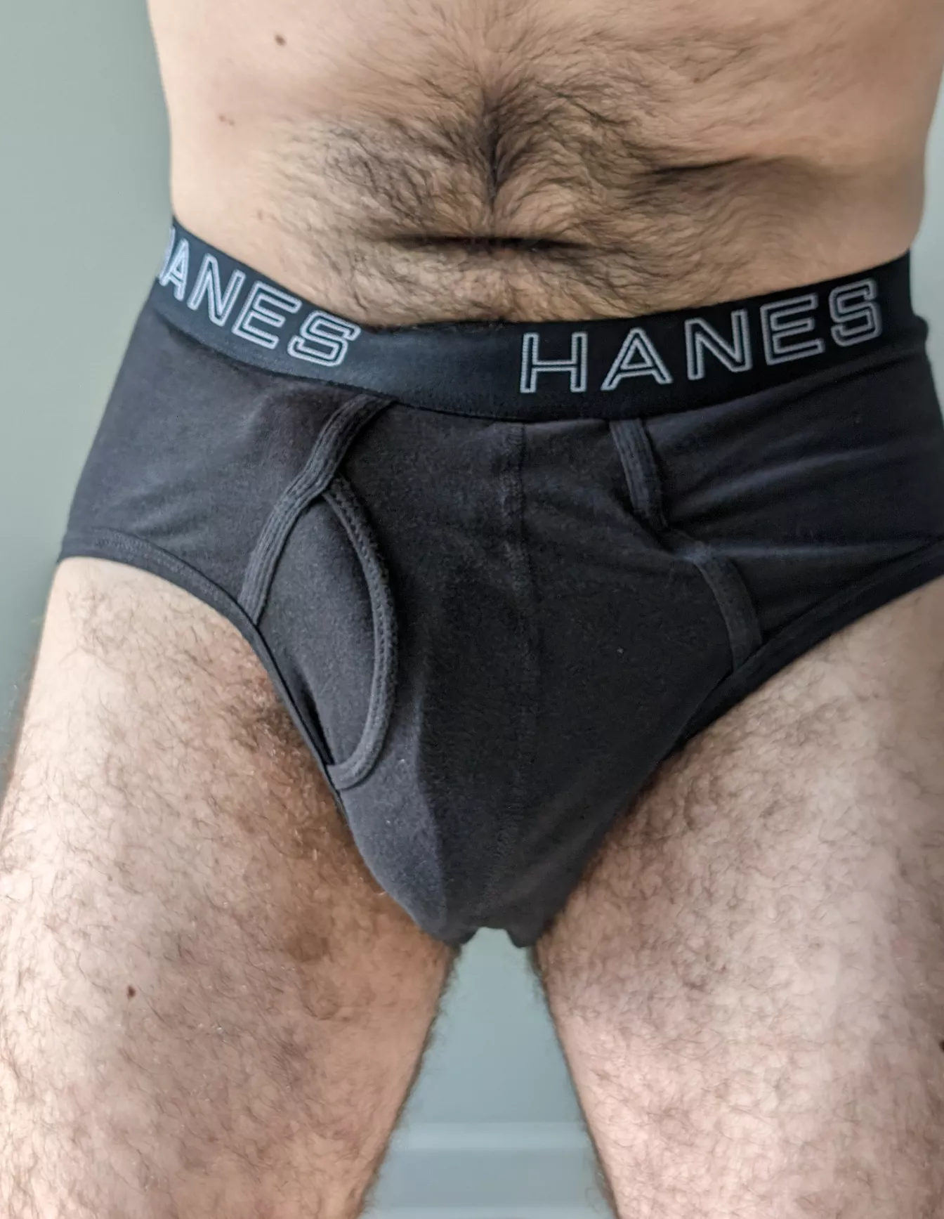 Zoomed in to really show the outline of my hard cock